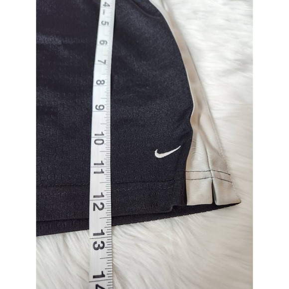 Nike Womens Activewear Shorts Black White Stripe Elastic Waist Pull On‎ Logo L - Picture 4 of 5